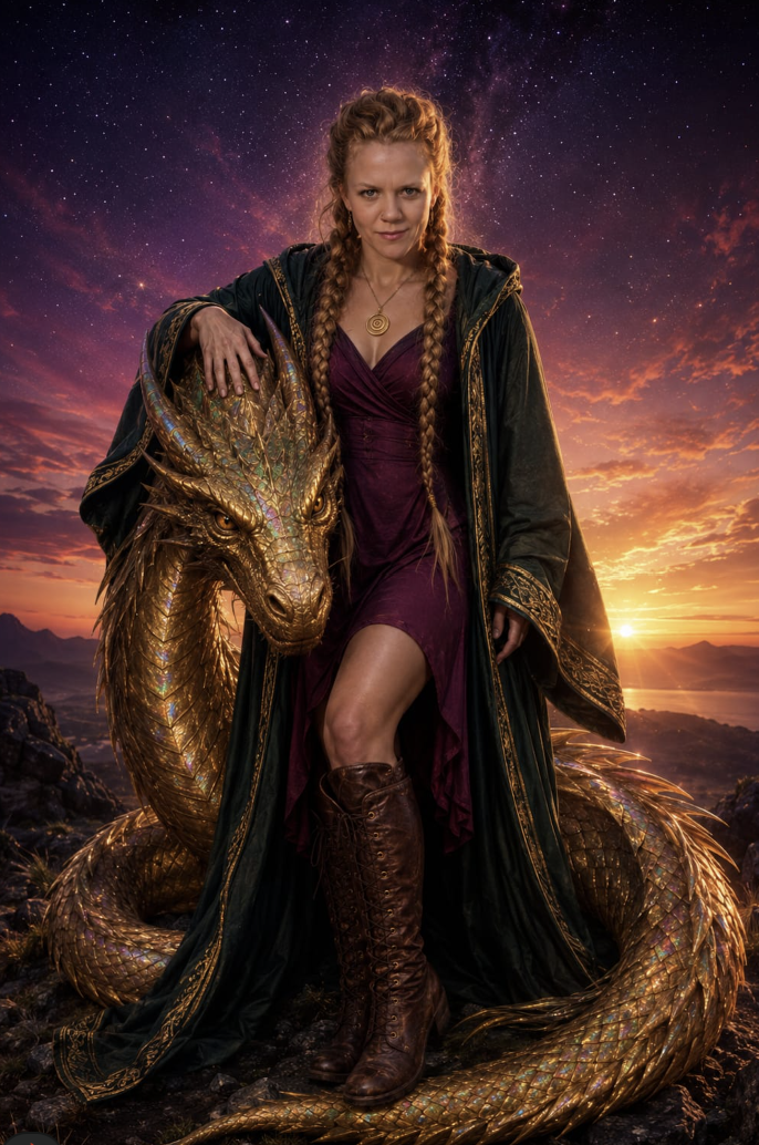 Illustrated portrait of Aurora Kai Sunrise